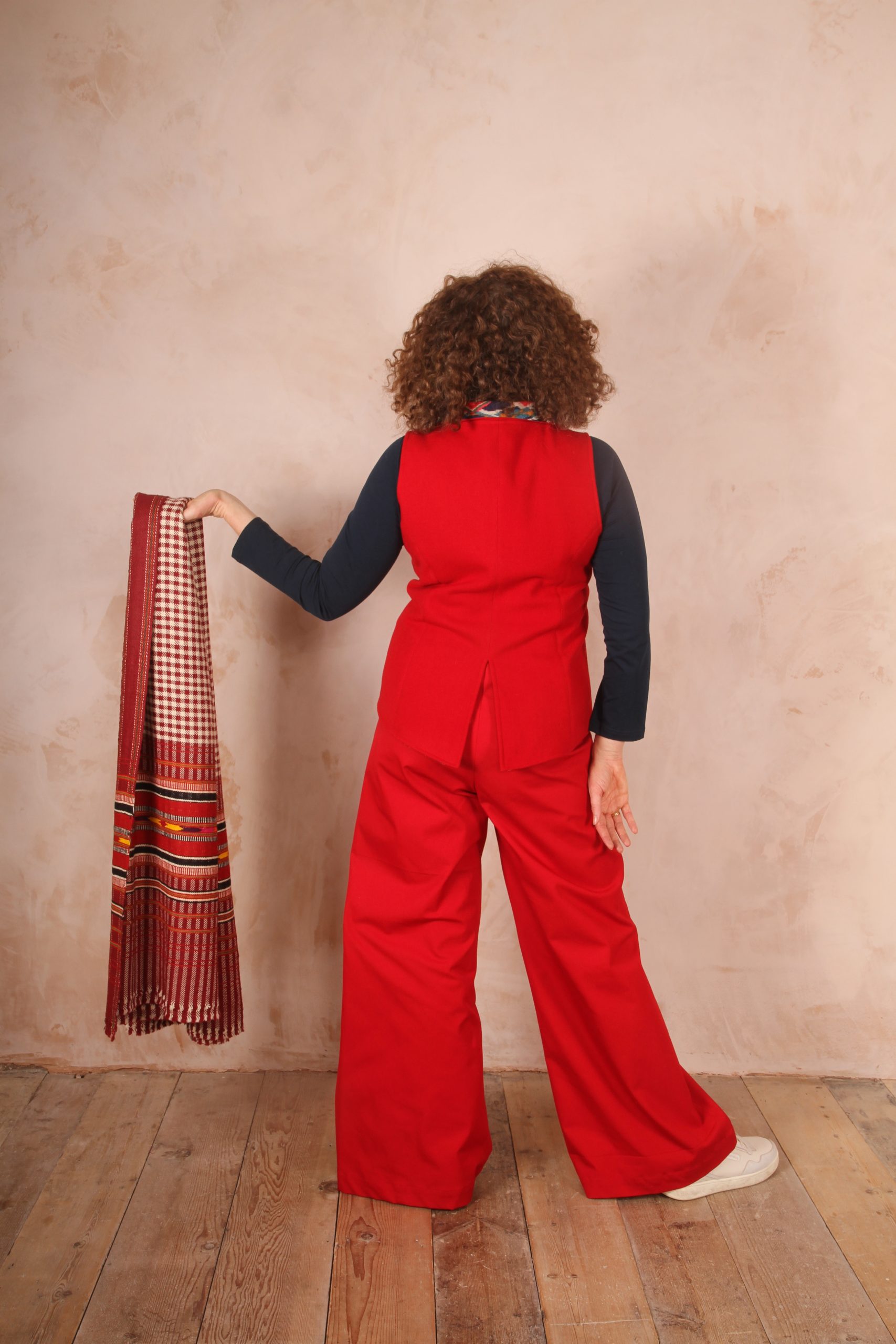 Kamu Trousers Stretch Cotton Poplin Chilli Pepper Red - Image 7