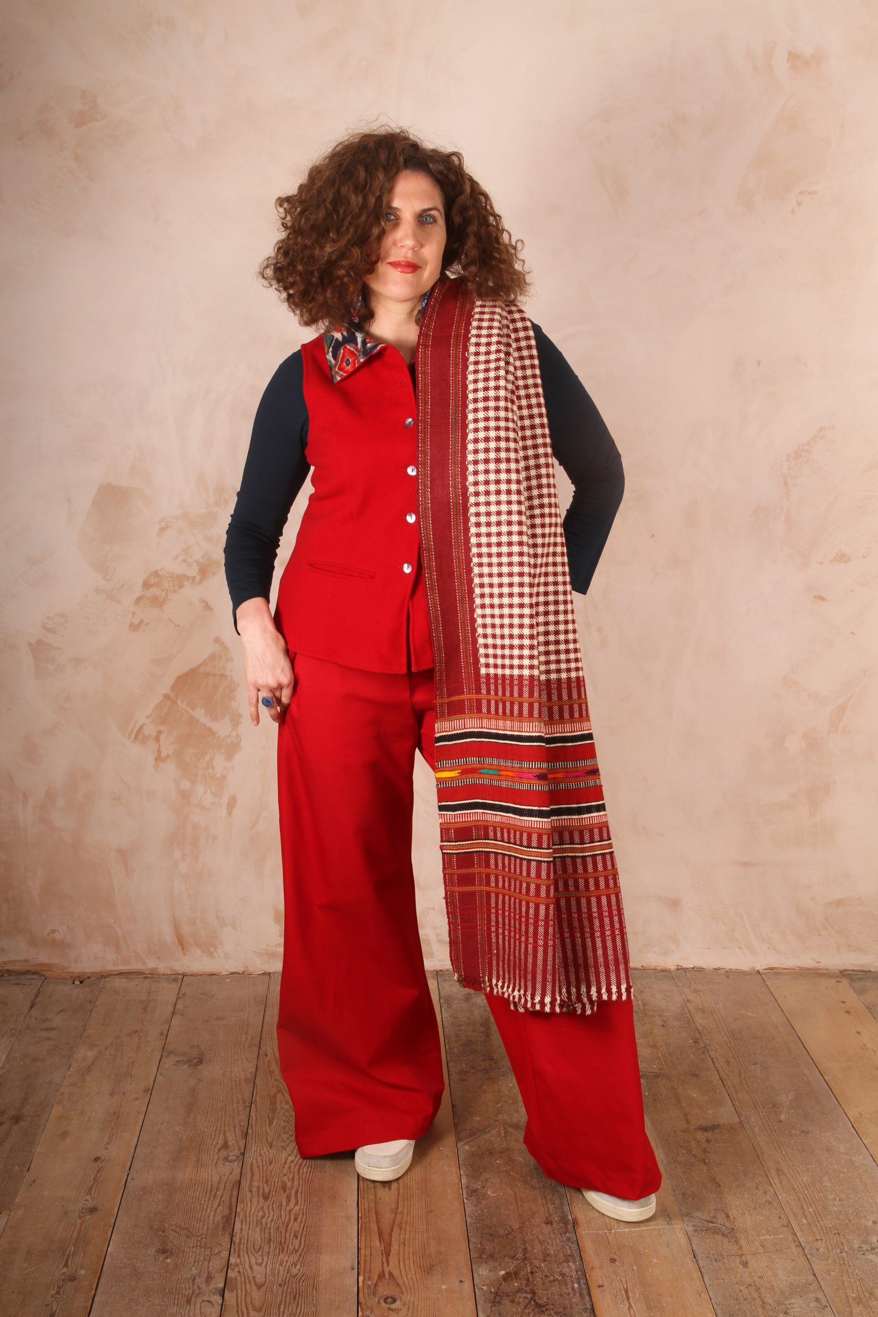 Kamu Trousers Stretch Cotton Poplin Chilli Pepper Red